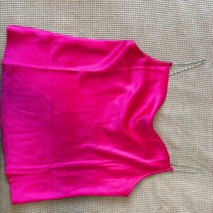 Rachel zoe satin blouse (Magenta) (Size M)